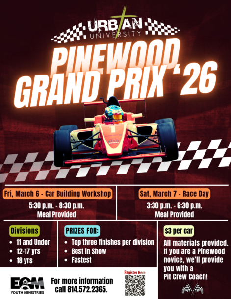 2026 Pinewood Grand Prix Brochure Page 1